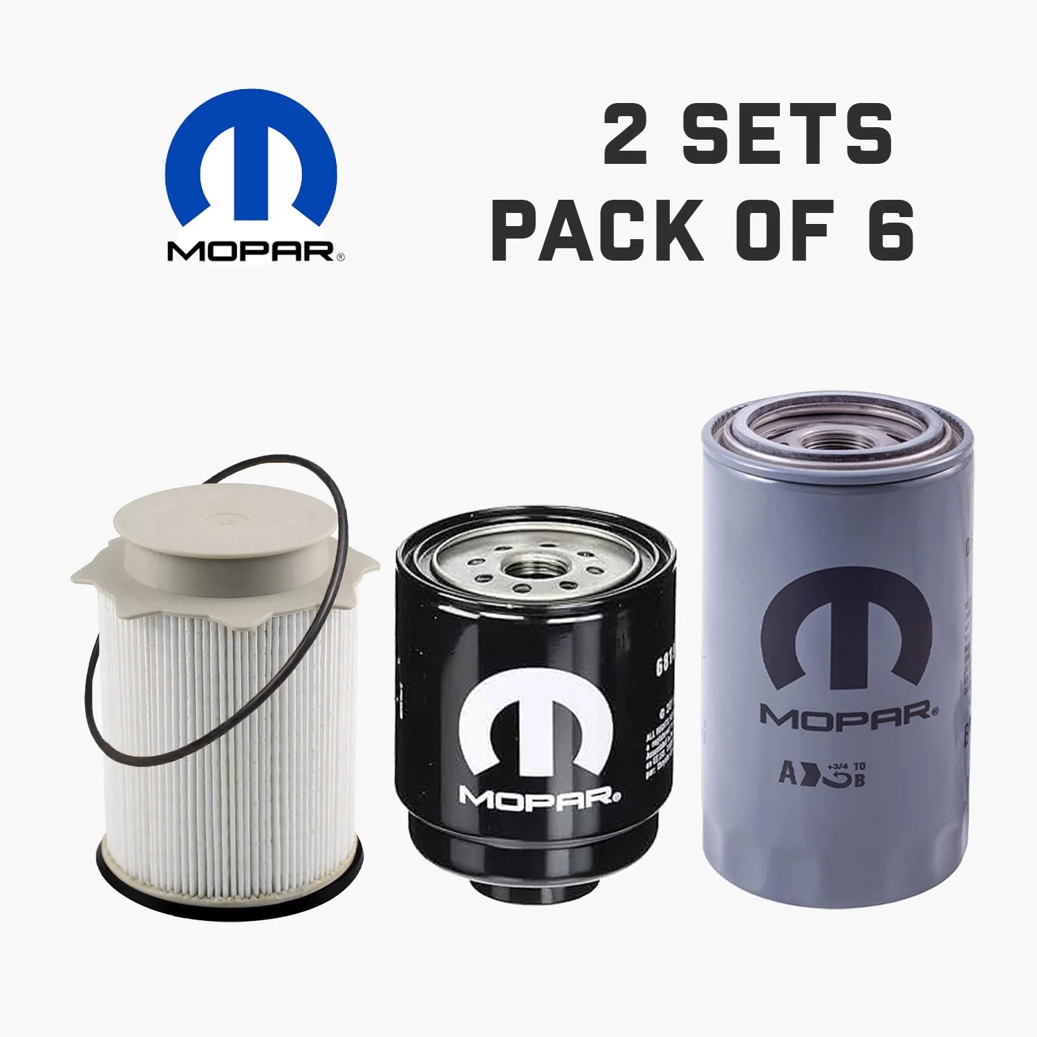 2013-2018 RAM 2500 - 5500 6.7L DIESEL OIL FUEL FILTER KIT MOPAR GENUINE 2 Set (Pack of 6)